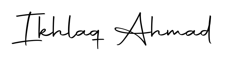 Transform the name Ikhlaq Ahmad into a signature masterpiece using Autography-DOLnW font. Ideal for photographers, artists, and creators looking for watermarks. Ikhlaq Ahmad signature style 10 images and pictures png