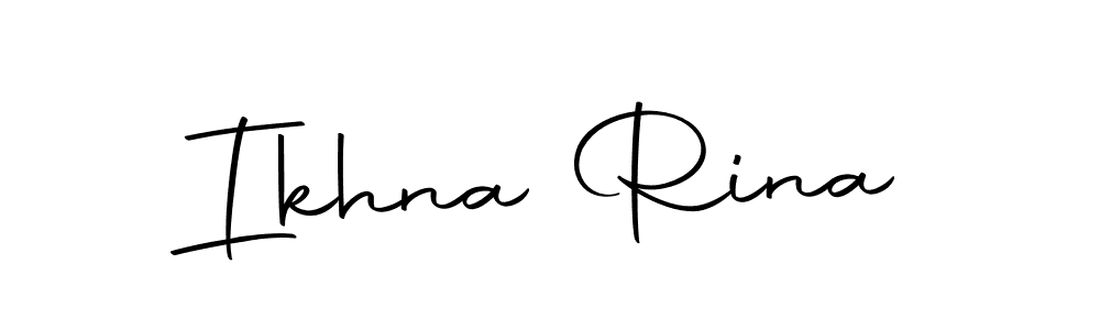 Make a short Ikhna Rina signature style. Manage your documents anywhere anytime using Autography-DOLnW. Create and add eSignatures, submit forms, share and send files easily. Ikhna Rina signature style 10 images and pictures png