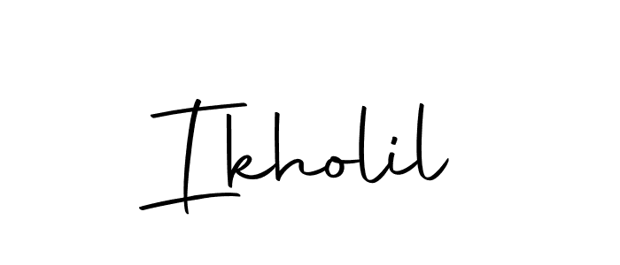 Make a beautiful signature design for name Ikholil. With this signature (Autography-DOLnW) style, you can create a handwritten signature for free. Ikholil signature style 10 images and pictures png