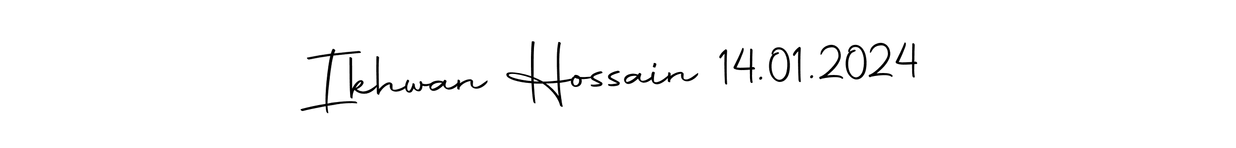 How to Draw Ikhwan Hossain 14.01.2024 signature style? Autography-DOLnW is a latest design signature styles for name Ikhwan Hossain 14.01.2024. Ikhwan Hossain 14.01.2024 signature style 10 images and pictures png