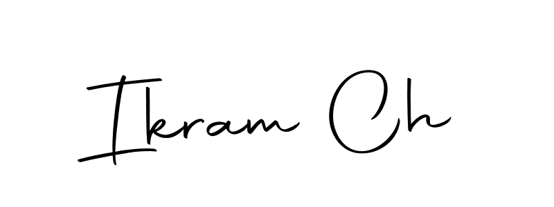 How to make Ikram Ch name signature. Use Autography-DOLnW style for creating short signs online. This is the latest handwritten sign. Ikram Ch signature style 10 images and pictures png