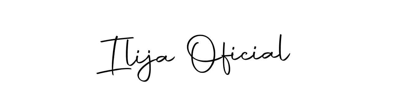 How to make Ilija Oficial signature? Autography-DOLnW is a professional autograph style. Create handwritten signature for Ilija Oficial name. Ilija Oficial signature style 10 images and pictures png