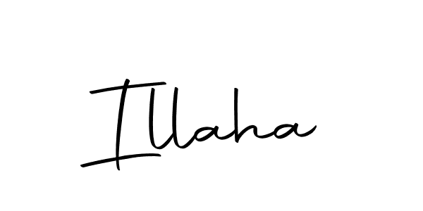 Design your own signature with our free online signature maker. With this signature software, you can create a handwritten (Autography-DOLnW) signature for name Illaha. Illaha signature style 10 images and pictures png