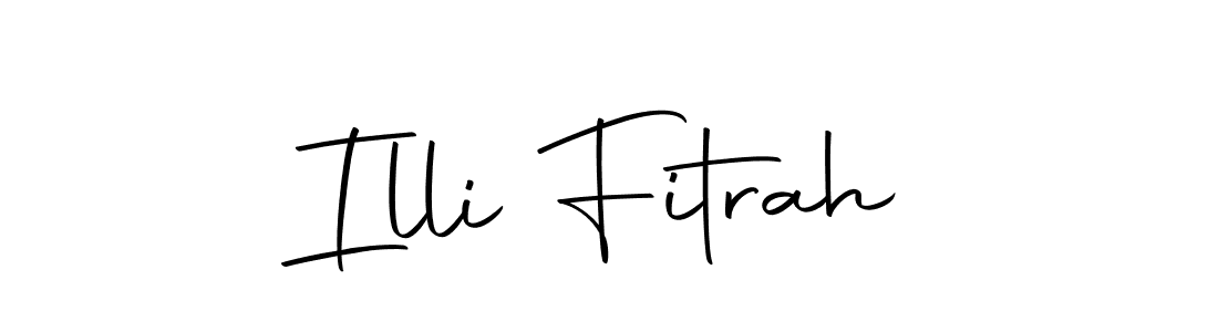 Illi Fitrah stylish signature style. Best Handwritten Sign (Autography-DOLnW) for my name. Handwritten Signature Collection Ideas for my name Illi Fitrah. Illi Fitrah signature style 10 images and pictures png