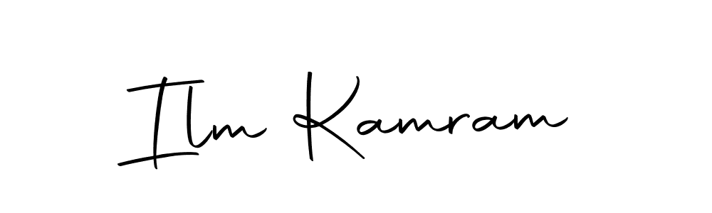 Create a beautiful signature design for name Ilm Kamram. With this signature (Autography-DOLnW) fonts, you can make a handwritten signature for free. Ilm Kamram signature style 10 images and pictures png