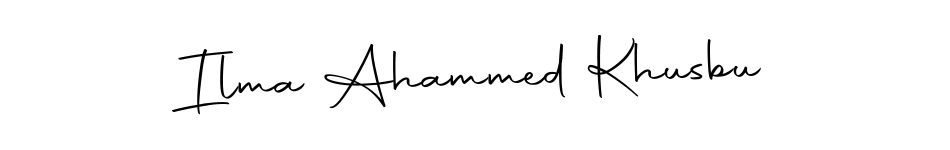 You can use this online signature creator to create a handwritten signature for the name Ilma Ahammed Khusbu. This is the best online autograph maker. Ilma Ahammed Khusbu signature style 10 images and pictures png