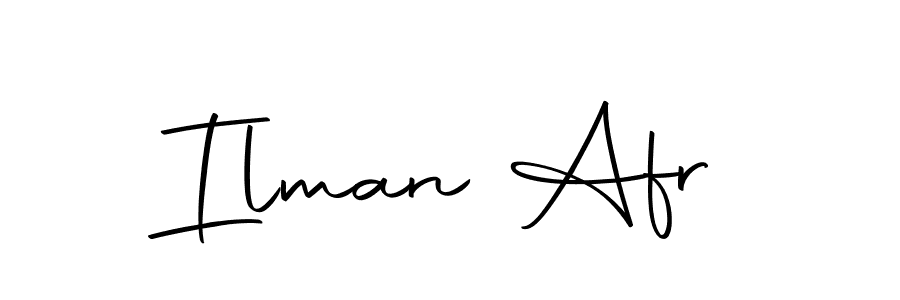 Create a beautiful signature design for name Ilman Afr. With this signature (Autography-DOLnW) fonts, you can make a handwritten signature for free. Ilman Afr signature style 10 images and pictures png