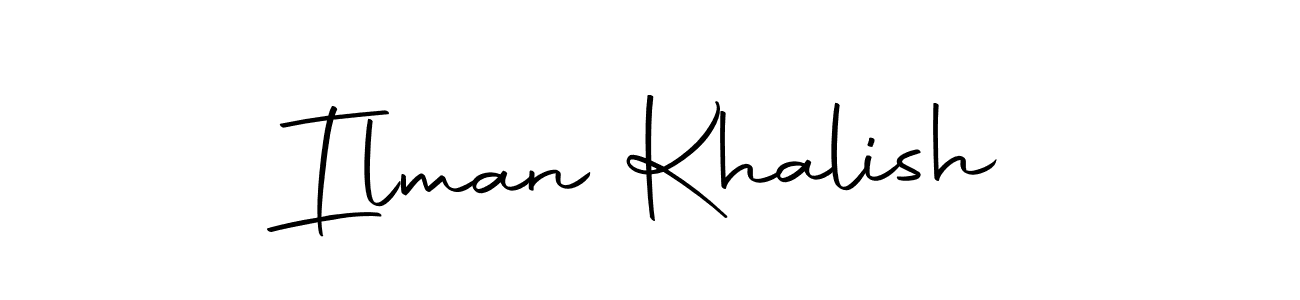 Design your own signature with our free online signature maker. With this signature software, you can create a handwritten (Autography-DOLnW) signature for name Ilman Khalish. Ilman Khalish signature style 10 images and pictures png
