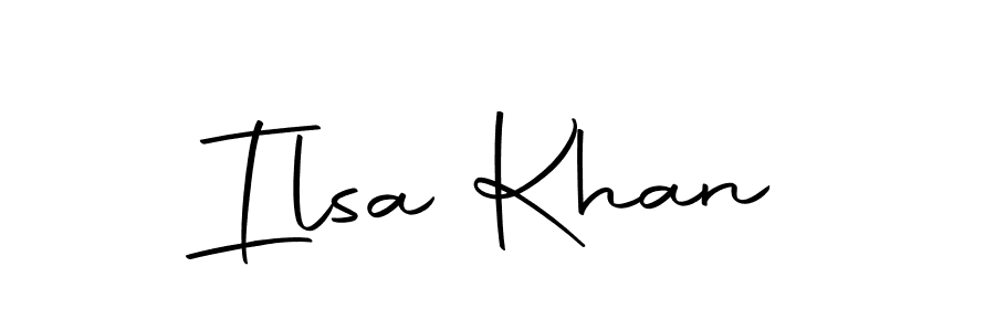 Make a beautiful signature design for name Ilsa Khan. With this signature (Autography-DOLnW) style, you can create a handwritten signature for free. Ilsa Khan signature style 10 images and pictures png