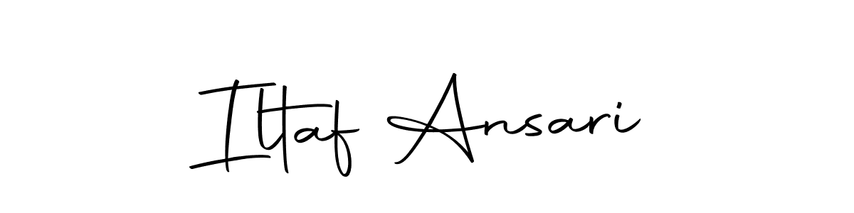 How to make Iltaf Ansari name signature. Use Autography-DOLnW style for creating short signs online. This is the latest handwritten sign. Iltaf Ansari signature style 10 images and pictures png