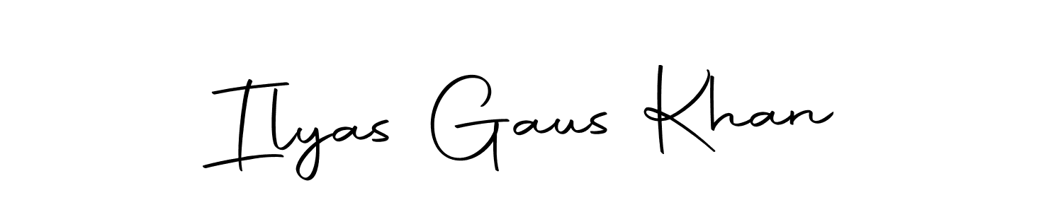 Design your own signature with our free online signature maker. With this signature software, you can create a handwritten (Autography-DOLnW) signature for name Ilyas Gaus Khan. Ilyas Gaus Khan signature style 10 images and pictures png