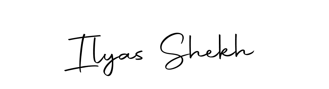 How to make Ilyas Shekh name signature. Use Autography-DOLnW style for creating short signs online. This is the latest handwritten sign. Ilyas Shekh signature style 10 images and pictures png