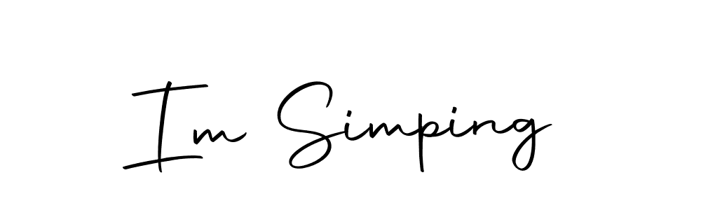 Create a beautiful signature design for name Im Simping. With this signature (Autography-DOLnW) fonts, you can make a handwritten signature for free. Im Simping signature style 10 images and pictures png