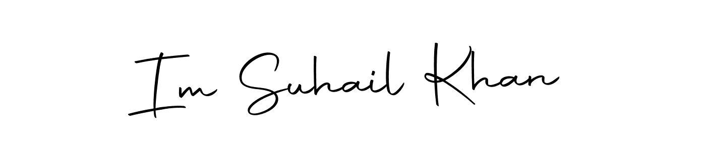 How to make Im Suhail Khan name signature. Use Autography-DOLnW style for creating short signs online. This is the latest handwritten sign. Im Suhail Khan signature style 10 images and pictures png