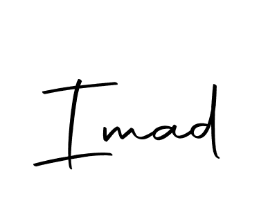 The best way (Autography-DOLnW) to make a short signature is to pick only two or three words in your name. The name Imad include a total of six letters. For converting this name. Imad signature style 10 images and pictures png