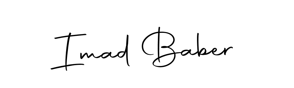 Make a beautiful signature design for name Imad Baber. Use this online signature maker to create a handwritten signature for free. Imad Baber signature style 10 images and pictures png