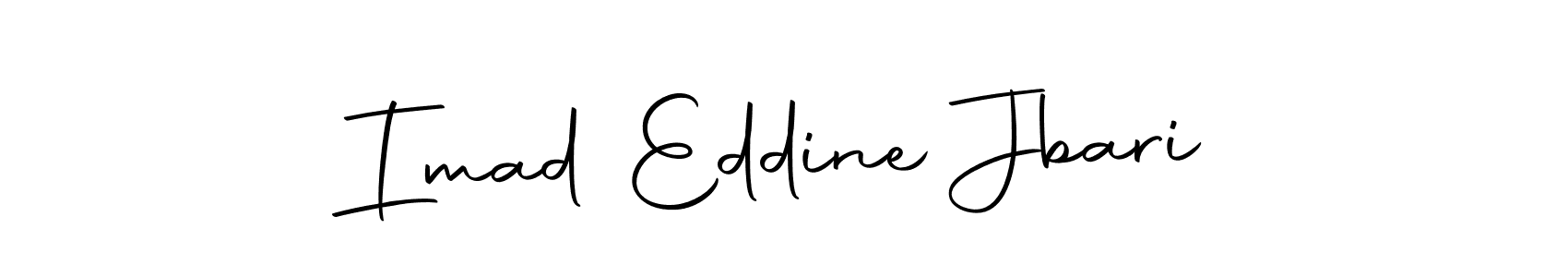 How to make Imad Eddine Jbari name signature. Use Autography-DOLnW style for creating short signs online. This is the latest handwritten sign. Imad Eddine Jbari signature style 10 images and pictures png