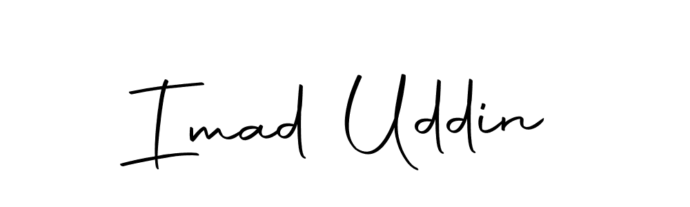 How to make Imad Uddin name signature. Use Autography-DOLnW style for creating short signs online. This is the latest handwritten sign. Imad Uddin signature style 10 images and pictures png