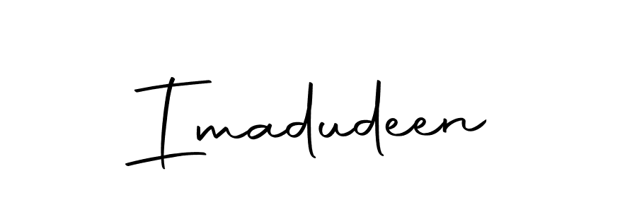 You should practise on your own different ways (Autography-DOLnW) to write your name (Imadudeen) in signature. don't let someone else do it for you. Imadudeen signature style 10 images and pictures png