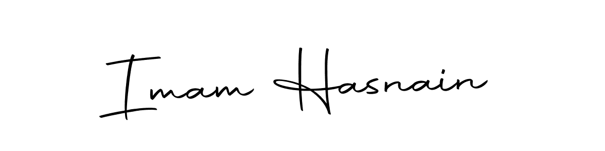 How to make Imam Hasnain name signature. Use Autography-DOLnW style for creating short signs online. This is the latest handwritten sign. Imam Hasnain signature style 10 images and pictures png