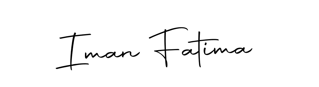 Create a beautiful signature design for name Iman Fatima. With this signature (Autography-DOLnW) fonts, you can make a handwritten signature for free. Iman Fatima signature style 10 images and pictures png