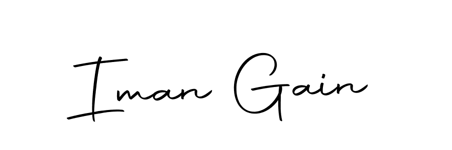 Create a beautiful signature design for name Iman Gain. With this signature (Autography-DOLnW) fonts, you can make a handwritten signature for free. Iman Gain signature style 10 images and pictures png