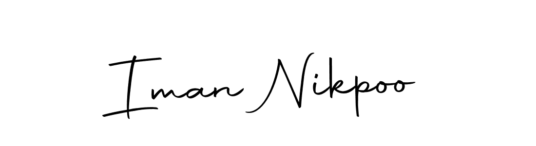 Create a beautiful signature design for name Iman Nikpoo. With this signature (Autography-DOLnW) fonts, you can make a handwritten signature for free. Iman Nikpoo signature style 10 images and pictures png