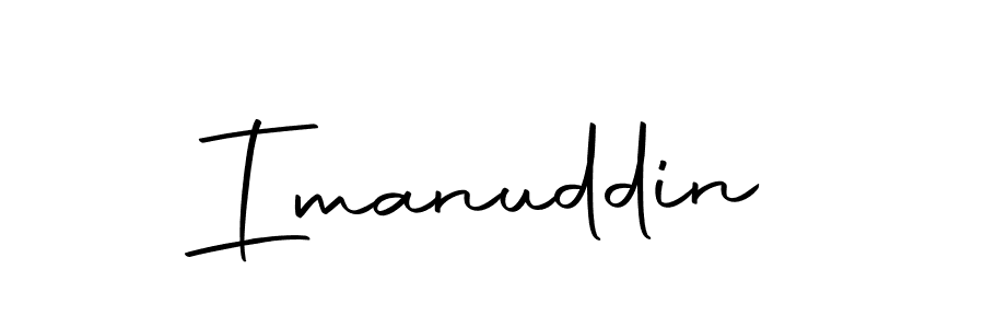 Use a signature maker to create a handwritten signature online. With this signature software, you can design (Autography-DOLnW) your own signature for name Imanuddin. Imanuddin signature style 10 images and pictures png