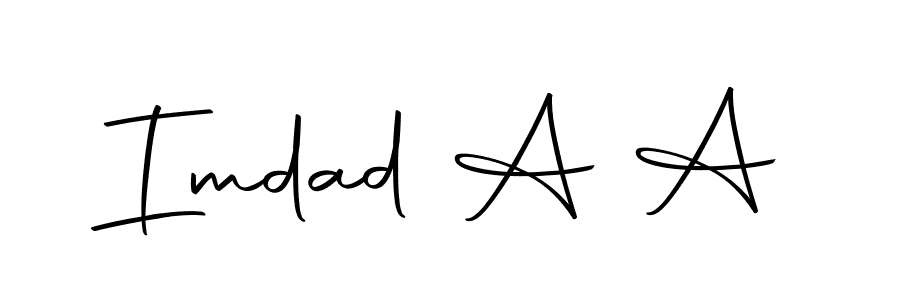 Imdad A A stylish signature style. Best Handwritten Sign (Autography-DOLnW) for my name. Handwritten Signature Collection Ideas for my name Imdad A A. Imdad A A signature style 10 images and pictures png