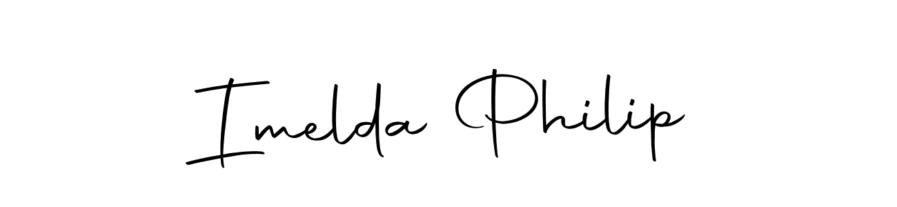 Create a beautiful signature design for name Imelda Philip. With this signature (Autography-DOLnW) fonts, you can make a handwritten signature for free. Imelda Philip signature style 10 images and pictures png