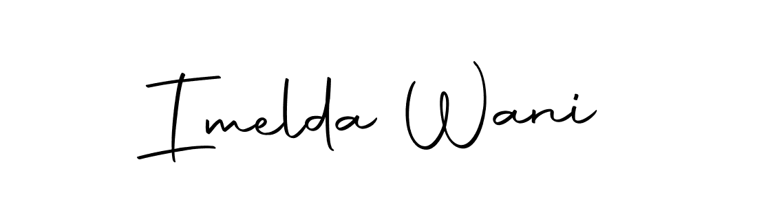 How to make Imelda Wani name signature. Use Autography-DOLnW style for creating short signs online. This is the latest handwritten sign. Imelda Wani signature style 10 images and pictures png