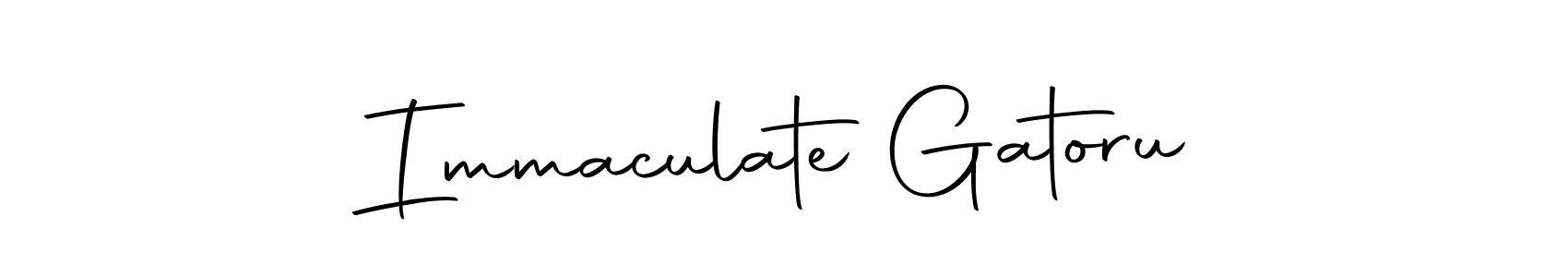 Create a beautiful signature design for name Immaculate Gatoru. With this signature (Autography-DOLnW) fonts, you can make a handwritten signature for free. Immaculate Gatoru signature style 10 images and pictures png