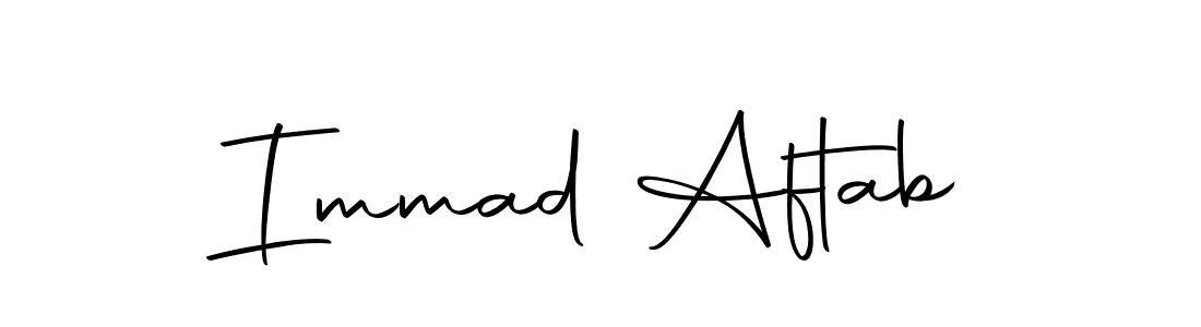 Use a signature maker to create a handwritten signature online. With this signature software, you can design (Autography-DOLnW) your own signature for name Immad Aftab. Immad Aftab signature style 10 images and pictures png