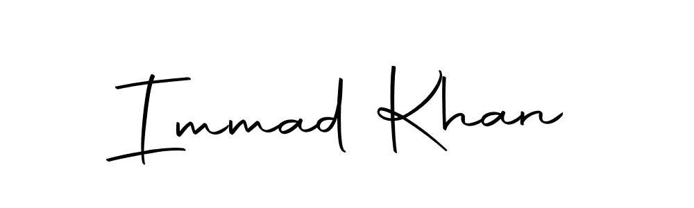 You should practise on your own different ways (Autography-DOLnW) to write your name (Immad Khan) in signature. don't let someone else do it for you. Immad Khan signature style 10 images and pictures png