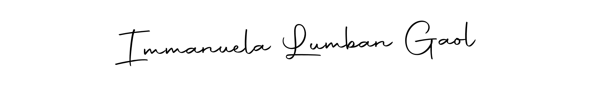 This is the best signature style for the Immanuela Lumban Gaol name. Also you like these signature font (Autography-DOLnW). Mix name signature. Immanuela Lumban Gaol signature style 10 images and pictures png