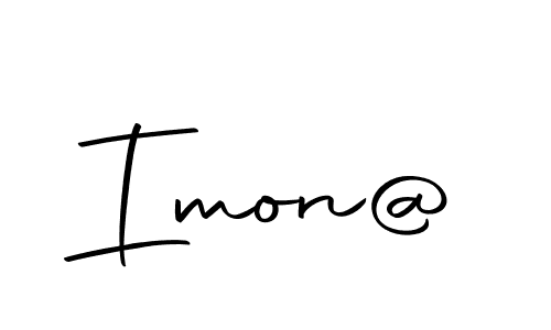 You should practise on your own different ways (Autography-DOLnW) to write your name (Imon@) in signature. don't let someone else do it for you. Imon@ signature style 10 images and pictures png