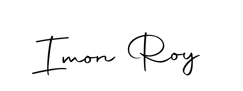How to make Imon Roy name signature. Use Autography-DOLnW style for creating short signs online. This is the latest handwritten sign. Imon Roy signature style 10 images and pictures png