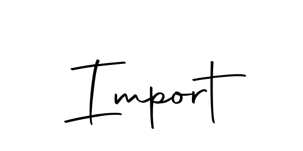 Make a beautiful signature design for name Import. With this signature (Autography-DOLnW) style, you can create a handwritten signature for free. Import signature style 10 images and pictures png