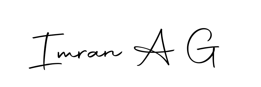 Use a signature maker to create a handwritten signature online. With this signature software, you can design (Autography-DOLnW) your own signature for name Imran A G. Imran A G signature style 10 images and pictures png