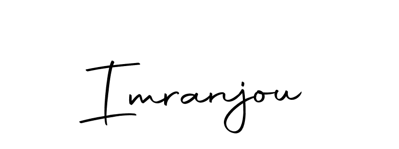 You should practise on your own different ways (Autography-DOLnW) to write your name (Imranjou) in signature. don't let someone else do it for you. Imranjou signature style 10 images and pictures png