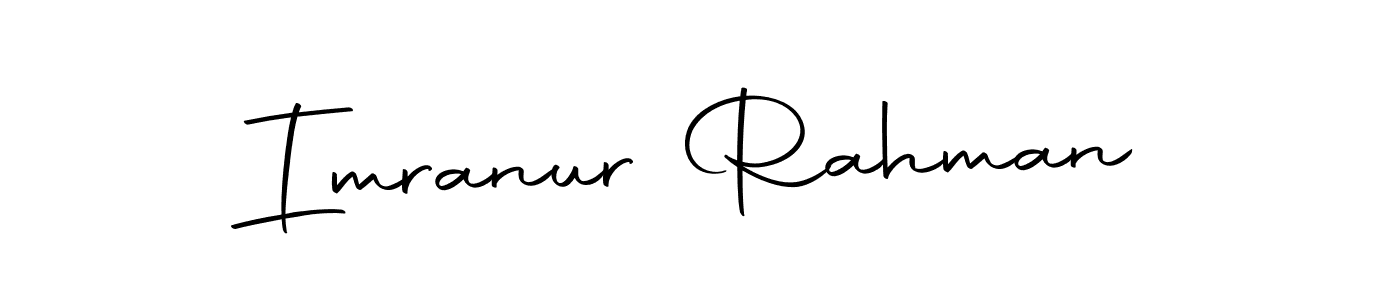 How to make Imranur Rahman name signature. Use Autography-DOLnW style for creating short signs online. This is the latest handwritten sign. Imranur Rahman signature style 10 images and pictures png