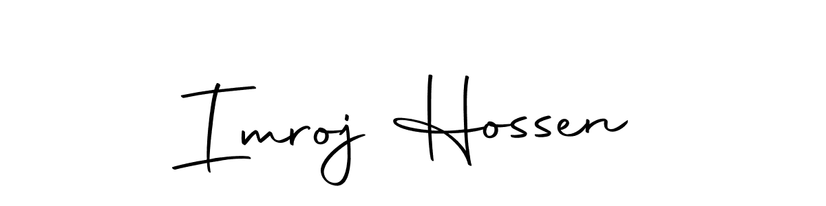 How to make Imroj Hossen name signature. Use Autography-DOLnW style for creating short signs online. This is the latest handwritten sign. Imroj Hossen signature style 10 images and pictures png