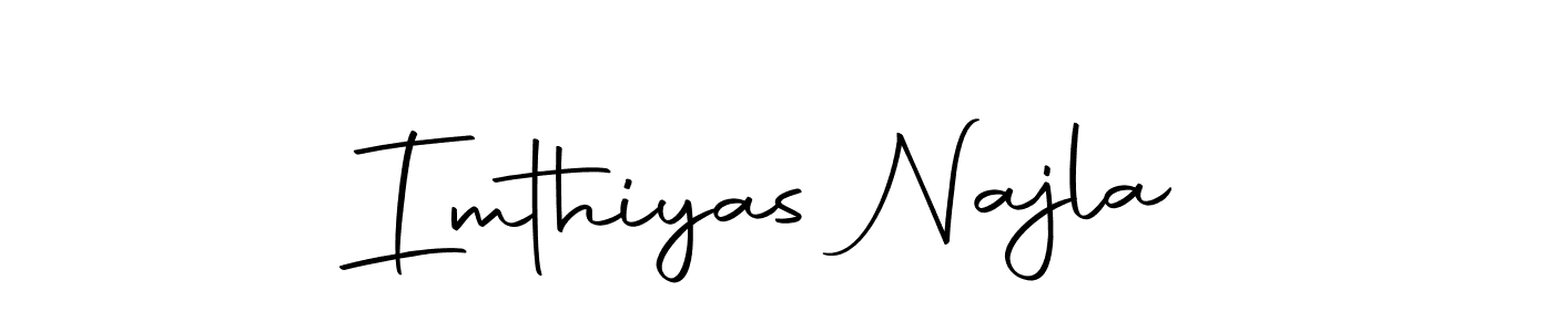 How to make Imthiyas Najla name signature. Use Autography-DOLnW style for creating short signs online. This is the latest handwritten sign. Imthiyas Najla signature style 10 images and pictures png