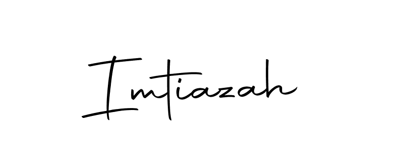 The best way (Autography-DOLnW) to make a short signature is to pick only two or three words in your name. The name Imtiazah include a total of six letters. For converting this name. Imtiazah signature style 10 images and pictures png