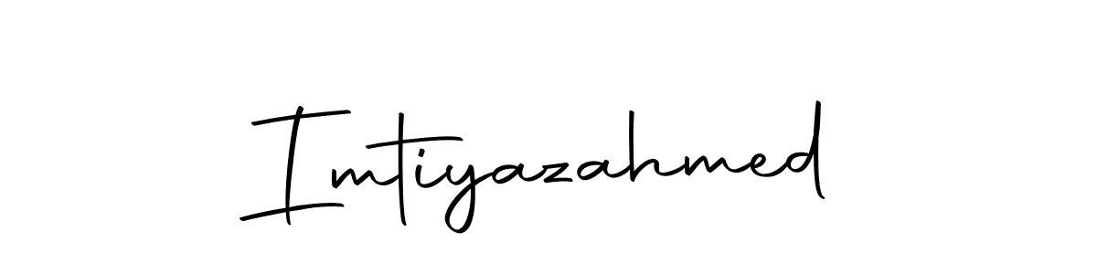 Use a signature maker to create a handwritten signature online. With this signature software, you can design (Autography-DOLnW) your own signature for name Imtiyazahmed. Imtiyazahmed signature style 10 images and pictures png