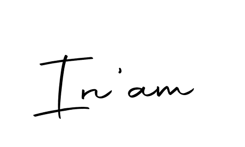 Use a signature maker to create a handwritten signature online. With this signature software, you can design (Autography-DOLnW) your own signature for name In'am. In'am signature style 10 images and pictures png