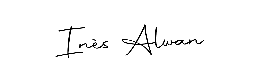 if you are searching for the best signature style for your name Inès Alwan. so please give up your signature search. here we have designed multiple signature styles  using Autography-DOLnW. Inès Alwan signature style 10 images and pictures png