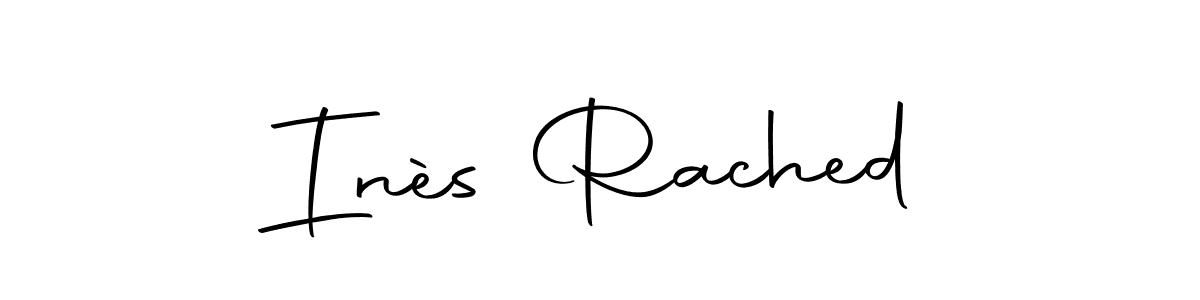 Similarly Autography-DOLnW is the best handwritten signature design. Signature creator online .You can use it as an online autograph creator for name Inès Rached. Inès Rached signature style 10 images and pictures png