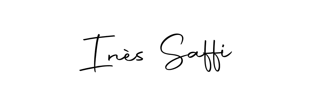 Create a beautiful signature design for name Inès Saffi. With this signature (Autography-DOLnW) fonts, you can make a handwritten signature for free. Inès Saffi signature style 10 images and pictures png