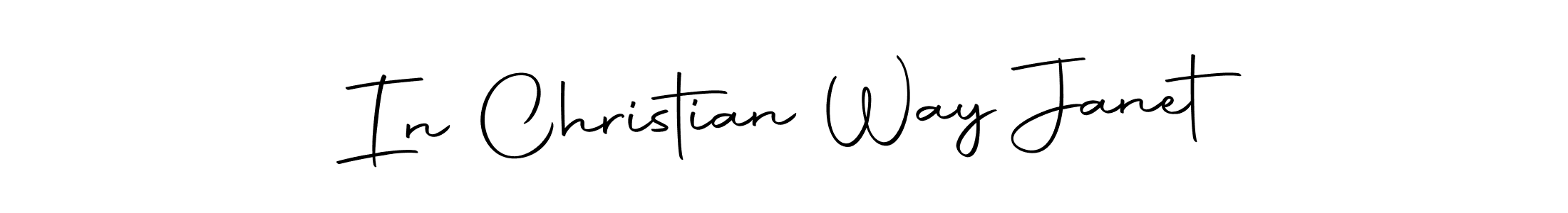 You should practise on your own different ways (Autography-DOLnW) to write your name (In Christian Way Janet) in signature. don't let someone else do it for you. In Christian Way Janet signature style 10 images and pictures png